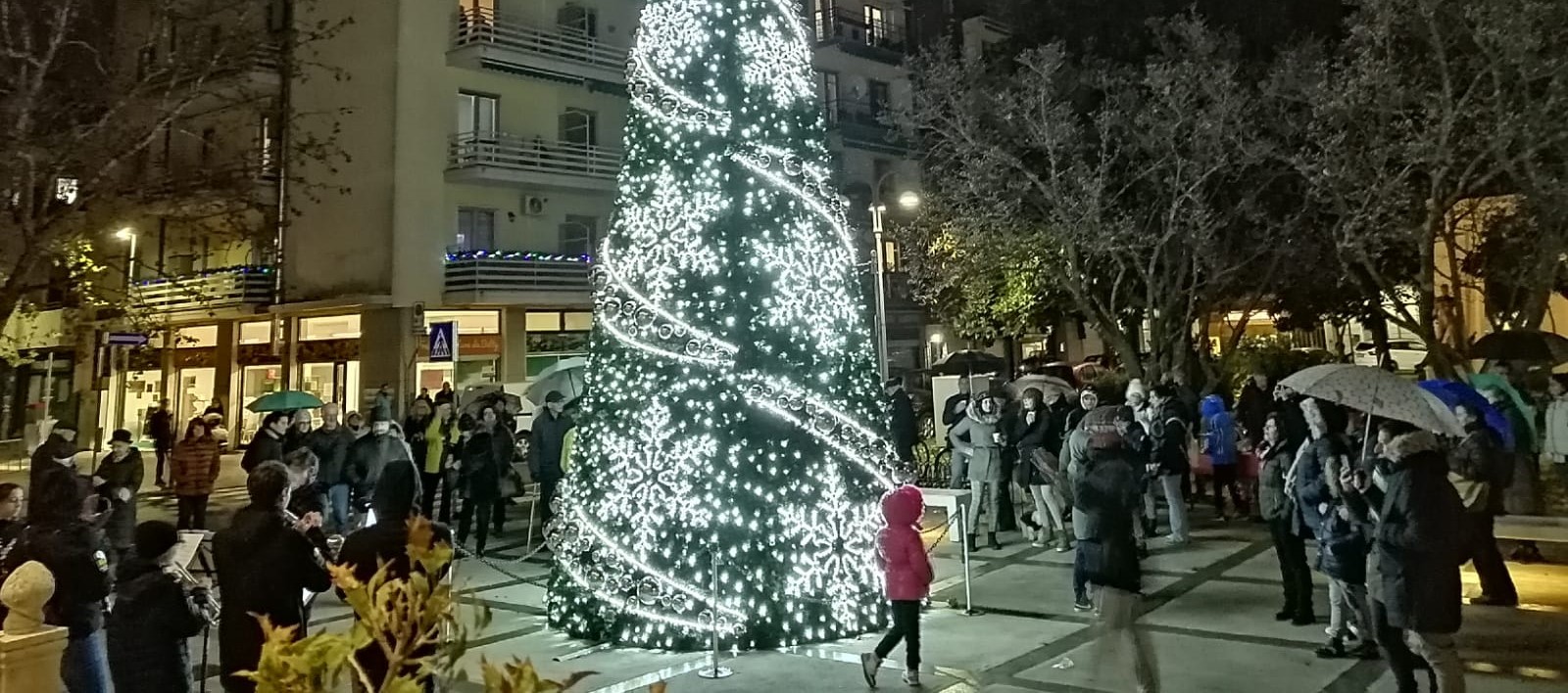 Ronchi accende l'albero di Natale: «Luci sono gioia, serenità e speranza»